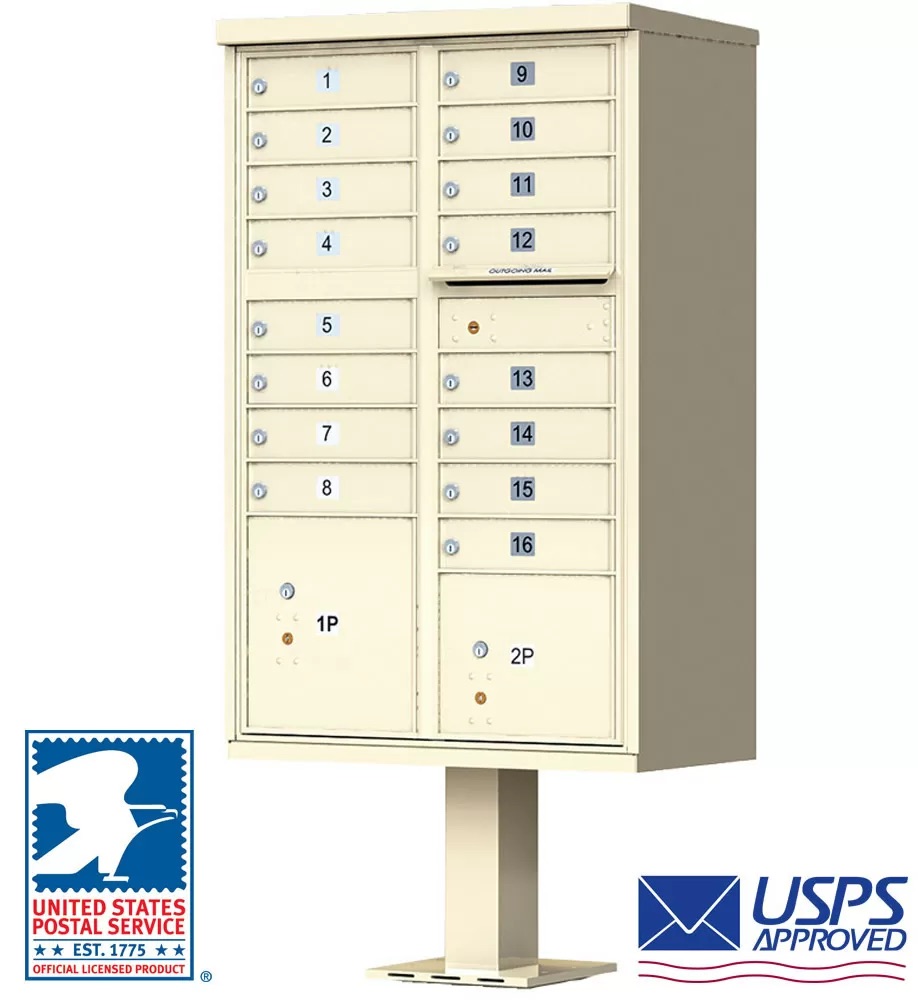 16 door usps cluster mailbox