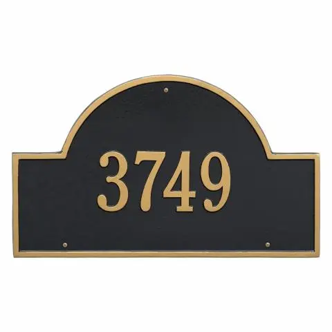 Whitehall Arch Marker - Estate Wall - One Line Address Plaque