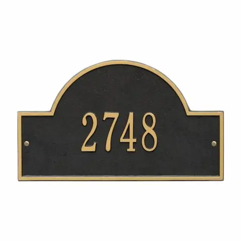 Whitehall Arch Marker - Standard Wall - One Line Address Plaque