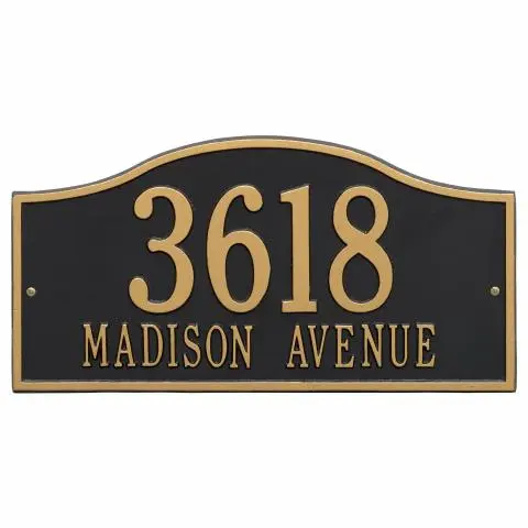 Whitehall Rolling Hills Plaques - Grand Wall - Two Line Address Plaque 