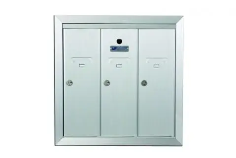 1250 Vertical Series 3-Compartment Aluminum Recess-Mount Mailbox 1250 Vertical Series 3-Compartment Aluminum Recess-Mount Mailbox