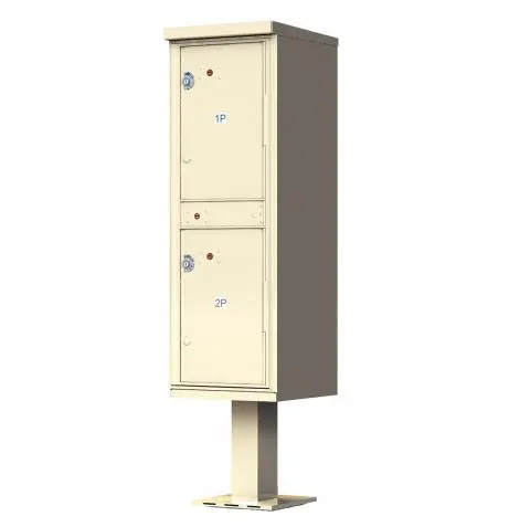 Florence USPS Cluster Mailbox with 2 Parcel Lockers, Pedestal Included