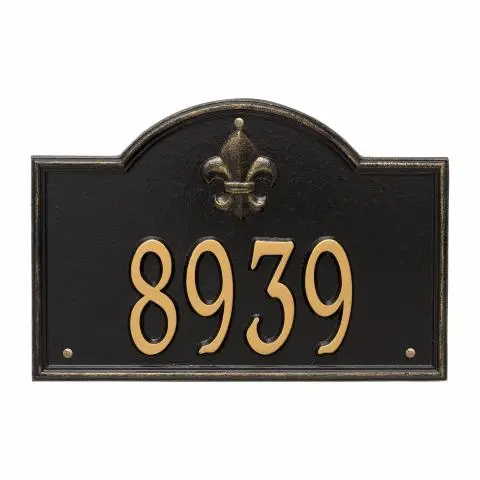 Whitehall Bayou Vista - Standard Wall - One Line Address Plaque 