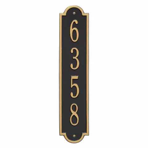 Whitehall Richmond Vertical - Standard Wall - One Line Address Plaque 