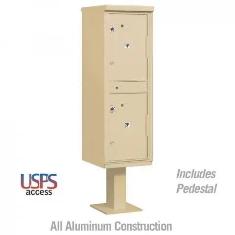 Salsbury 3302SAN-U Outdoor Parcel Locker - 2 Compartments