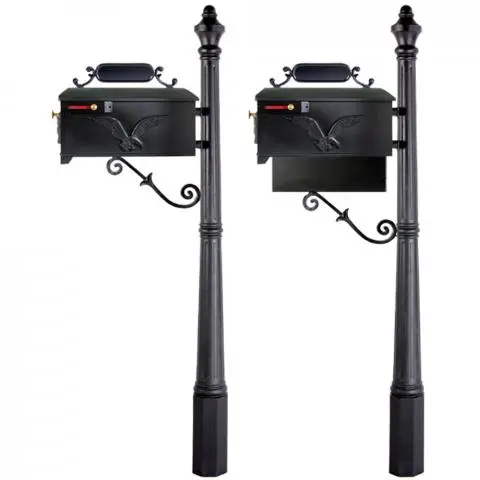 imperial cast aluminum residential mailbox with post 514k