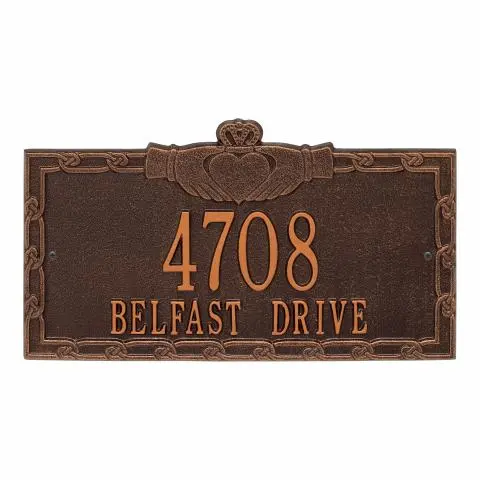 Claddagh Address Plaque