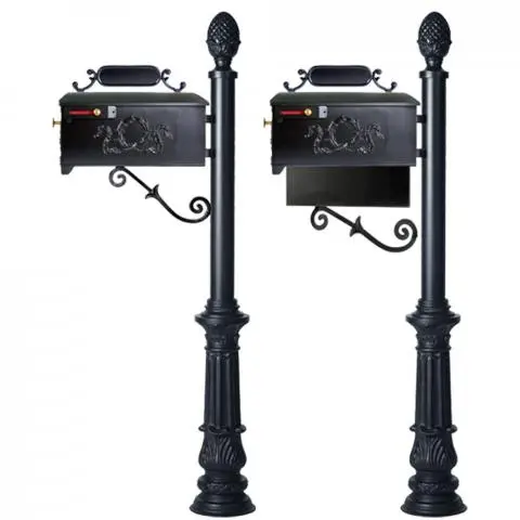 imperial cast aluminum residential mailbox with post 719k