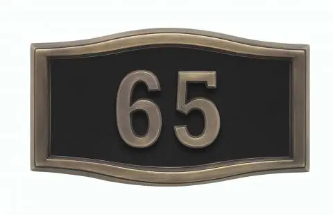 Housemark Small Roundtangle Address Plaques with Trim Color
