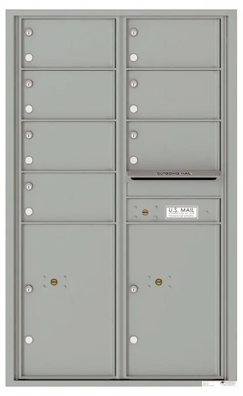 Florence 4C Horizontal Mailbox - 7 Doors, 2 Parcel Lockers - 14 Doors High USPS Access