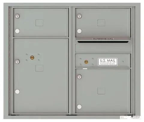 Florence 4C Horizontal Mailbox - 3 Doors, 1 Parcel Locker - 7 Doors High USPS Access