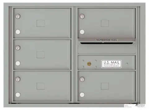 Florence 4C Horizontal Mailbox - 5 Doors - 6 Doors High USPS Access