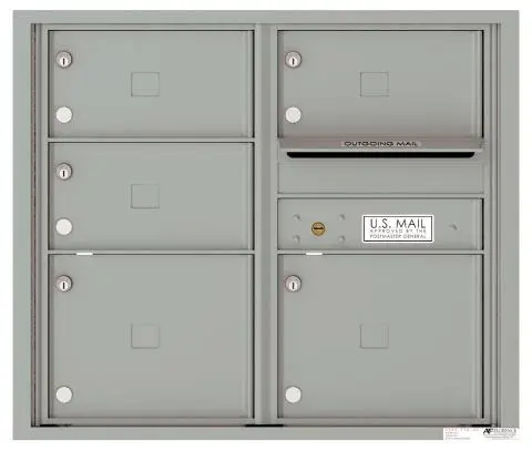 Florence 4C Horizontal Mailbox - 5 Doors - 7 Doors High - Double Column USPS Access