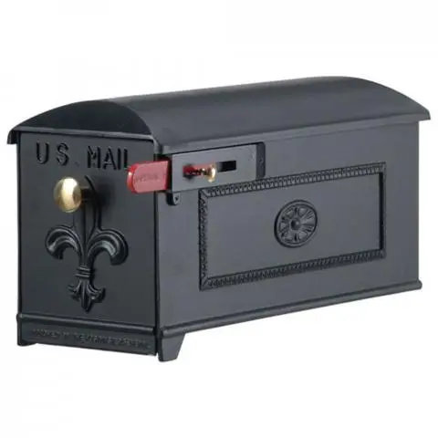 Metal Fleur De Lis US Mailbox