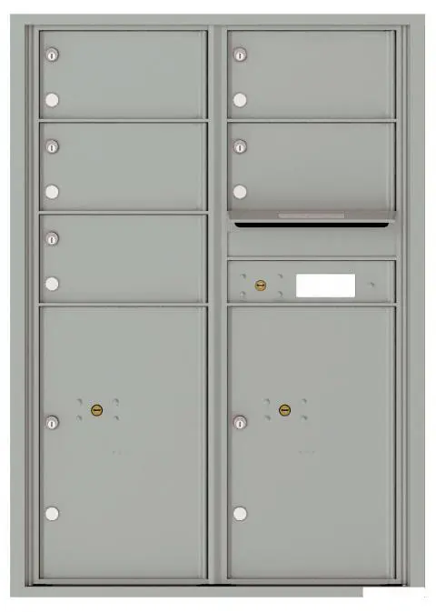 Florence 4C Horizontal Mailbox - 5 Doors, 2 Parcel Lockers - 12 Doors High USPS Access