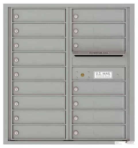 Florence 4C Horizontal Mailbox - 16 Doors - 9 Doors High USPS Access