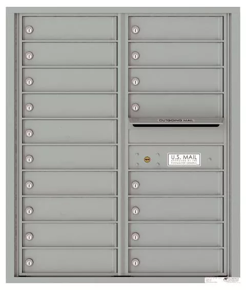 Florence 4C Horizontal Mailbox - 18 Doors - 10 Doors High USPS Access