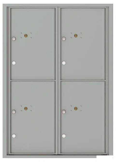 Florence 4C Horizontal Mailbox - 4 Parcel Lockers - 12 Doors High USPS Access