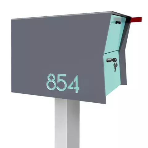 The Retrobox Locking Package Dropbox in GRAY- Modern Mailbox