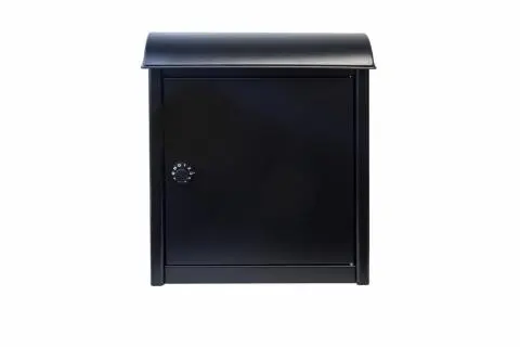 Leece Wall Mounted Mailbox in Black with Combo Lock Leece Wall Mounted Mailbox in Black with Combo Lock
