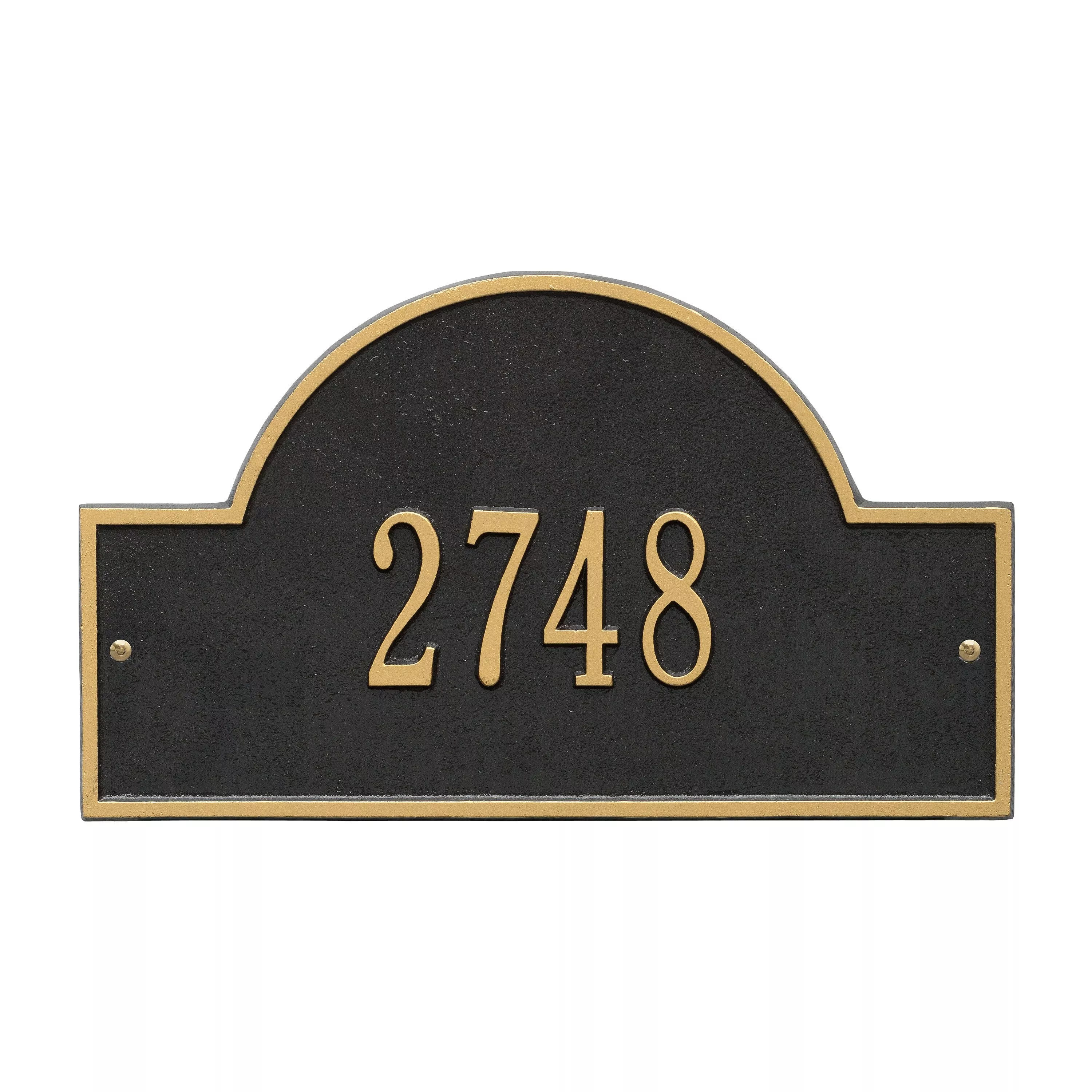 Whitehall Arch Marker - Standard Wall - One Line Address Plaque