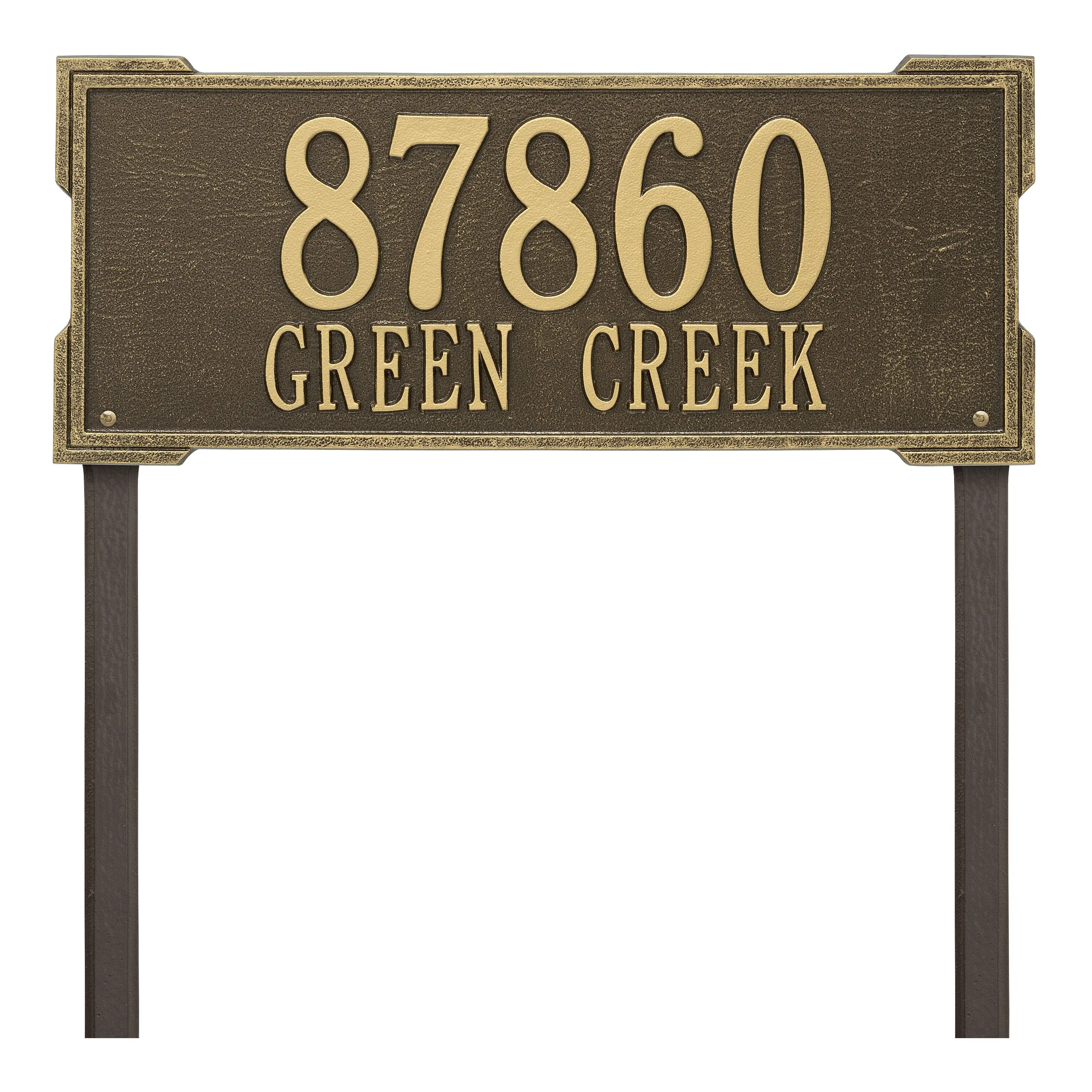 Personalized Roanoke Plaque - Estate -Lawn - 2 Line 