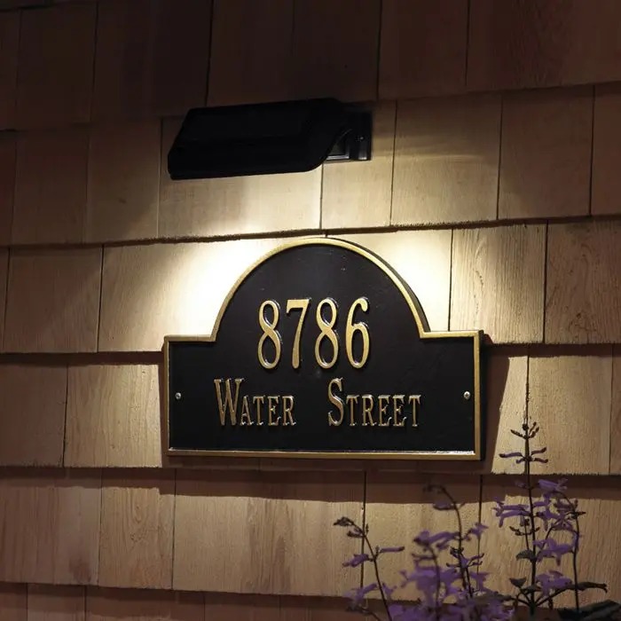 Whitehall Standard Size Illuminator Solar Address Lamp Wall Mount