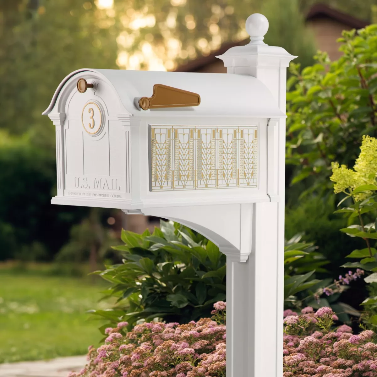 Whitehall Balmoral Mailbox Frank Lloyd Wright Tree Of Life Package