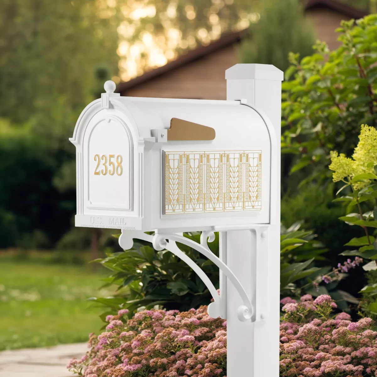 Whitehall Deluxe Mailbox Frank Lloyd Wright Tree Of Life Package