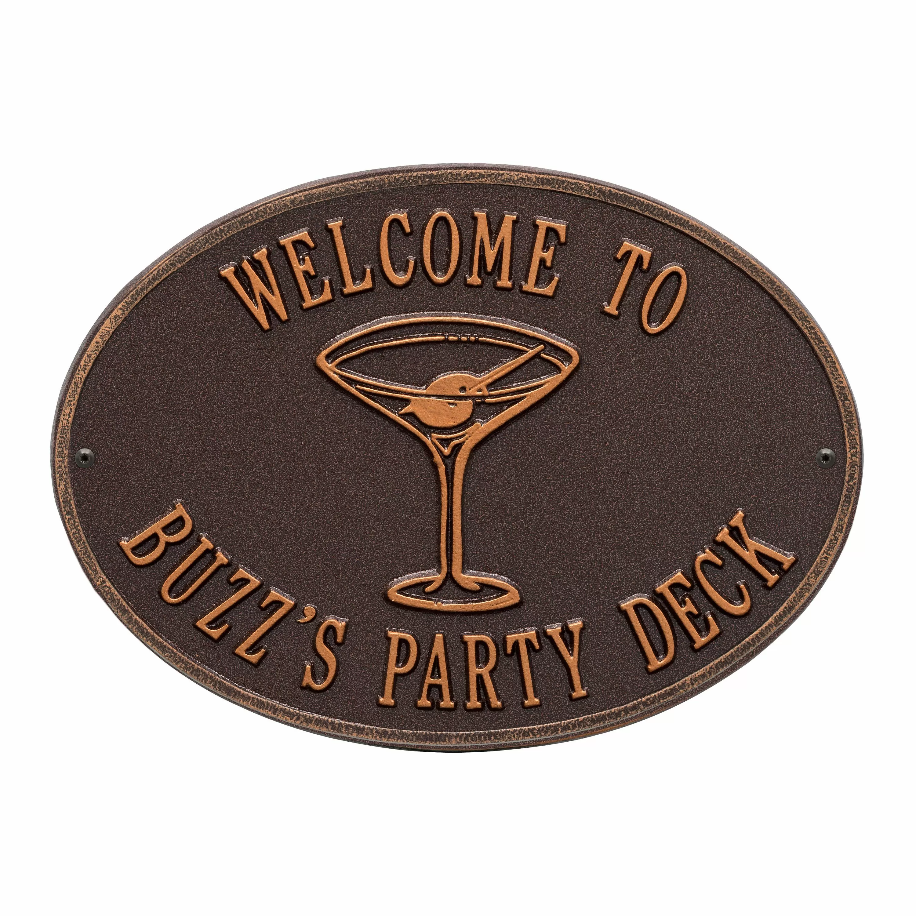 Personalized Martini Plaque