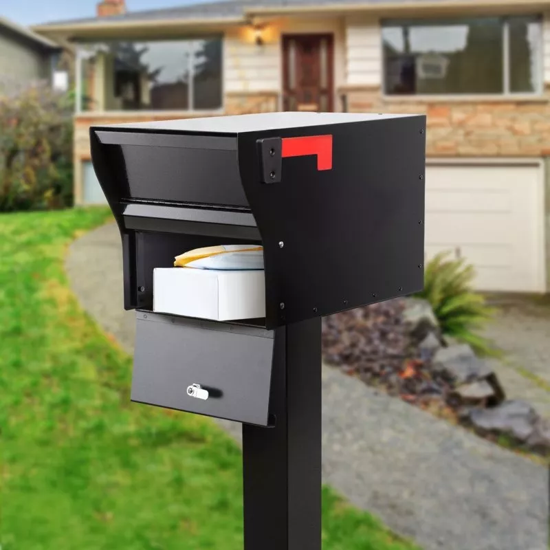 Whitehall MailVault Streetside Locking Mailbox and Post Package