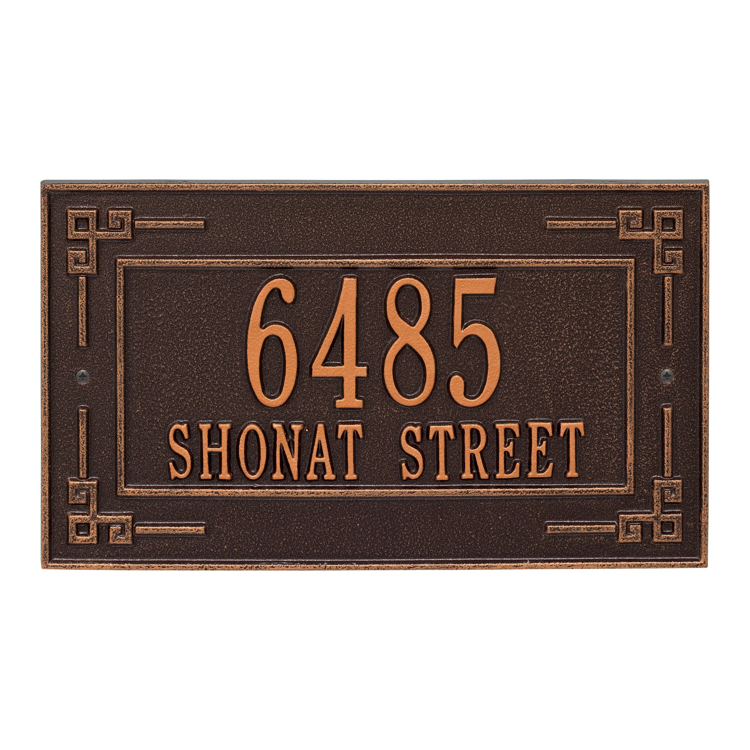 Personalized Key Corner Plaque - Standard - Wall - 2 Line 