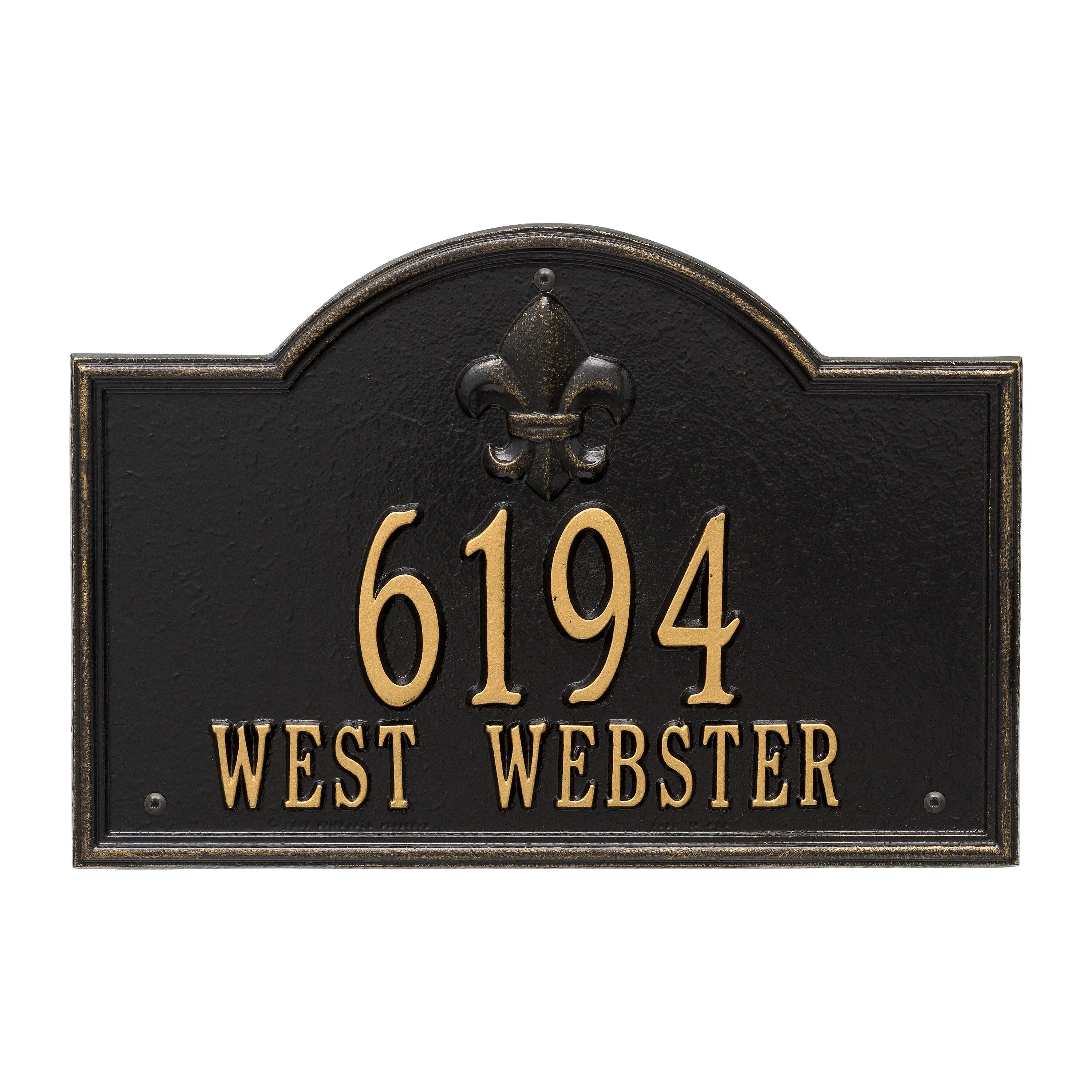 Whitehall Bayou Vista - Standard Wall - Two Line Address Plaque