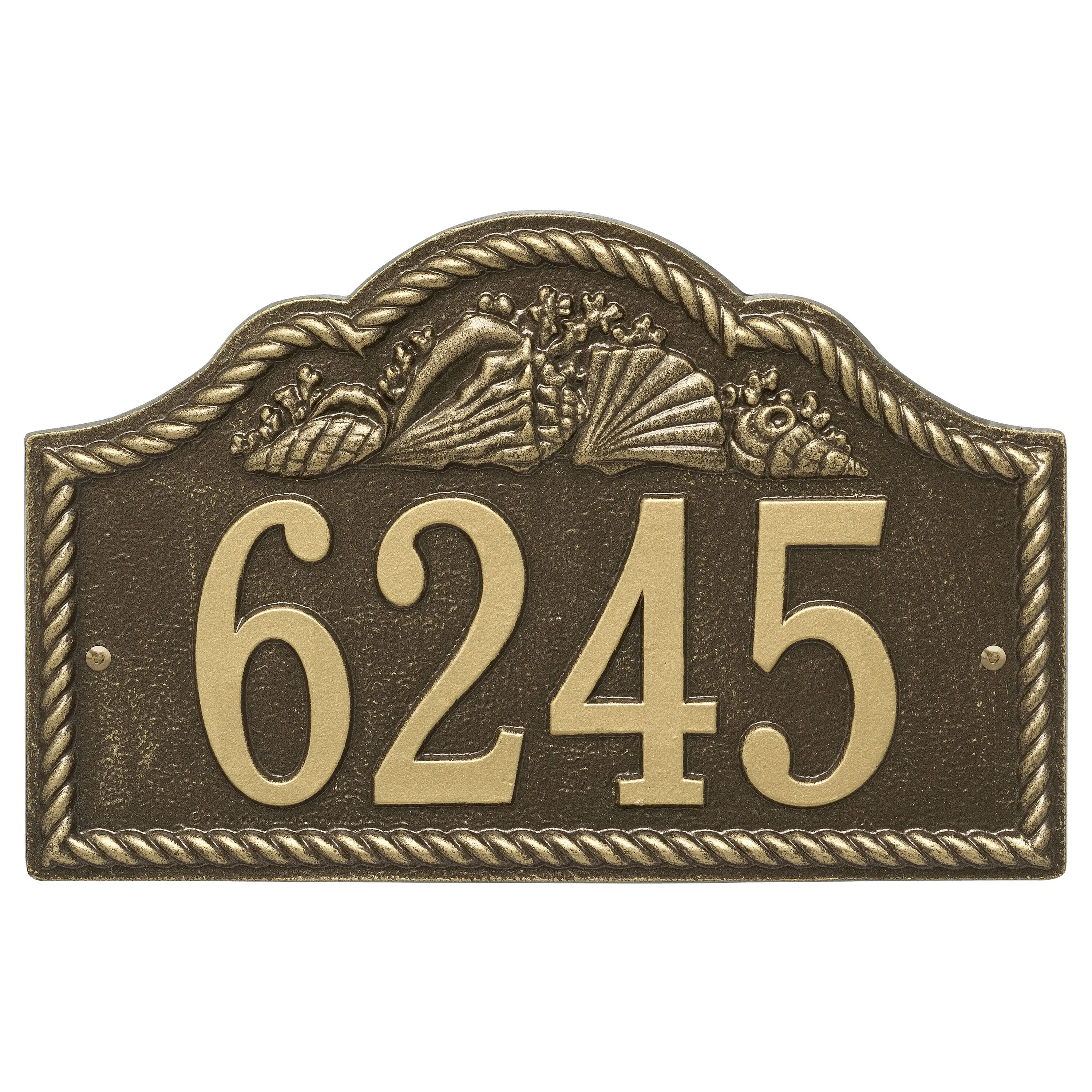 Personalized Rope Shell Arch Plaque Wall