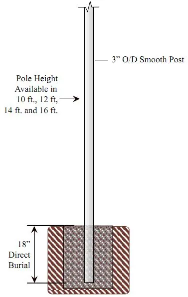 3 Dia. Smooth Cast Aluminum Commercial Light Pole Buy Now