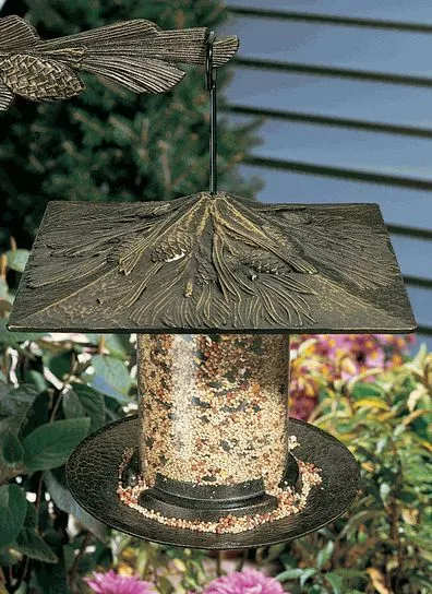 Whitehall 6" Pinecone Tube Feeder - Oil Rub Bronze
