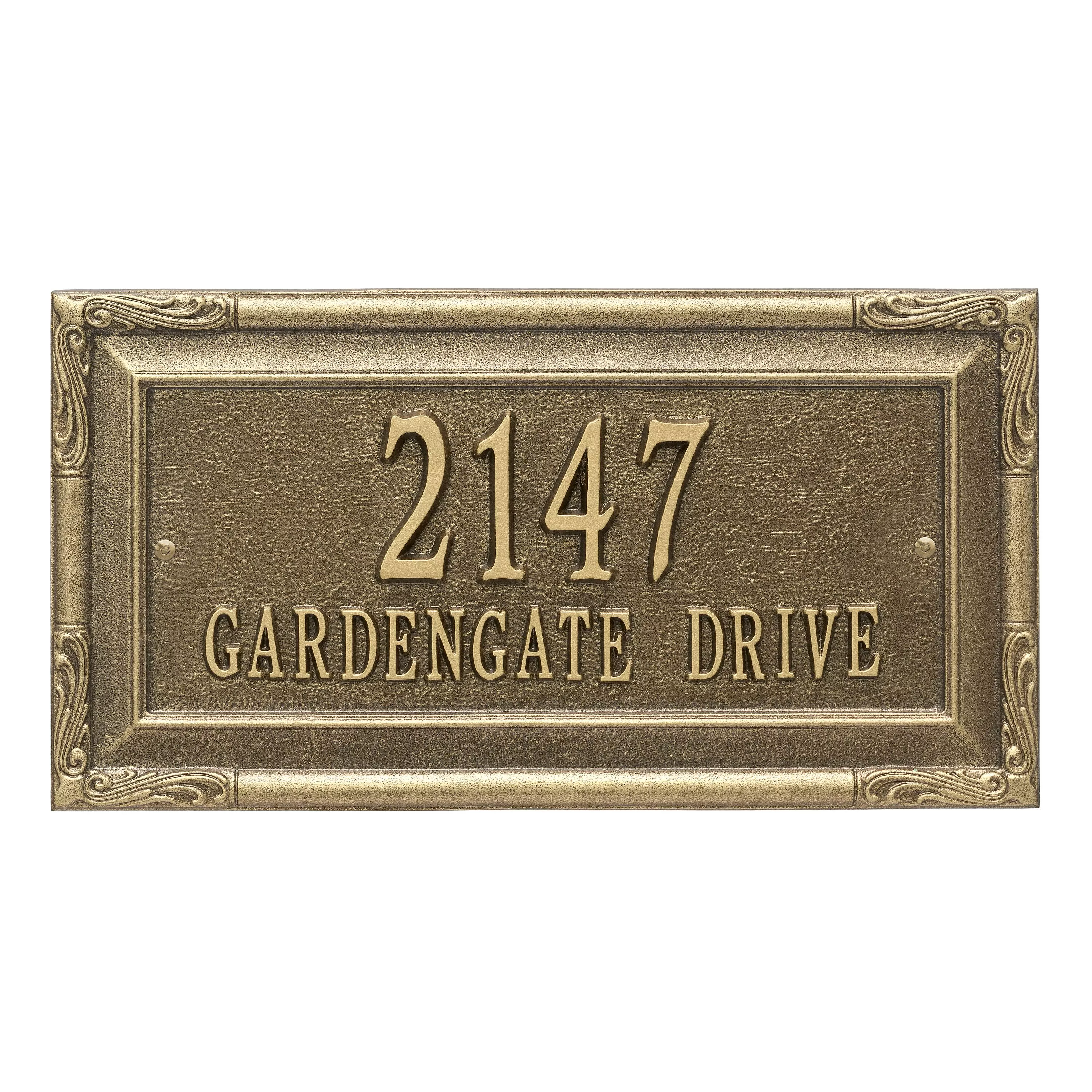 Personalized Gardengate Plaque - Grande - Wall - 2 line 