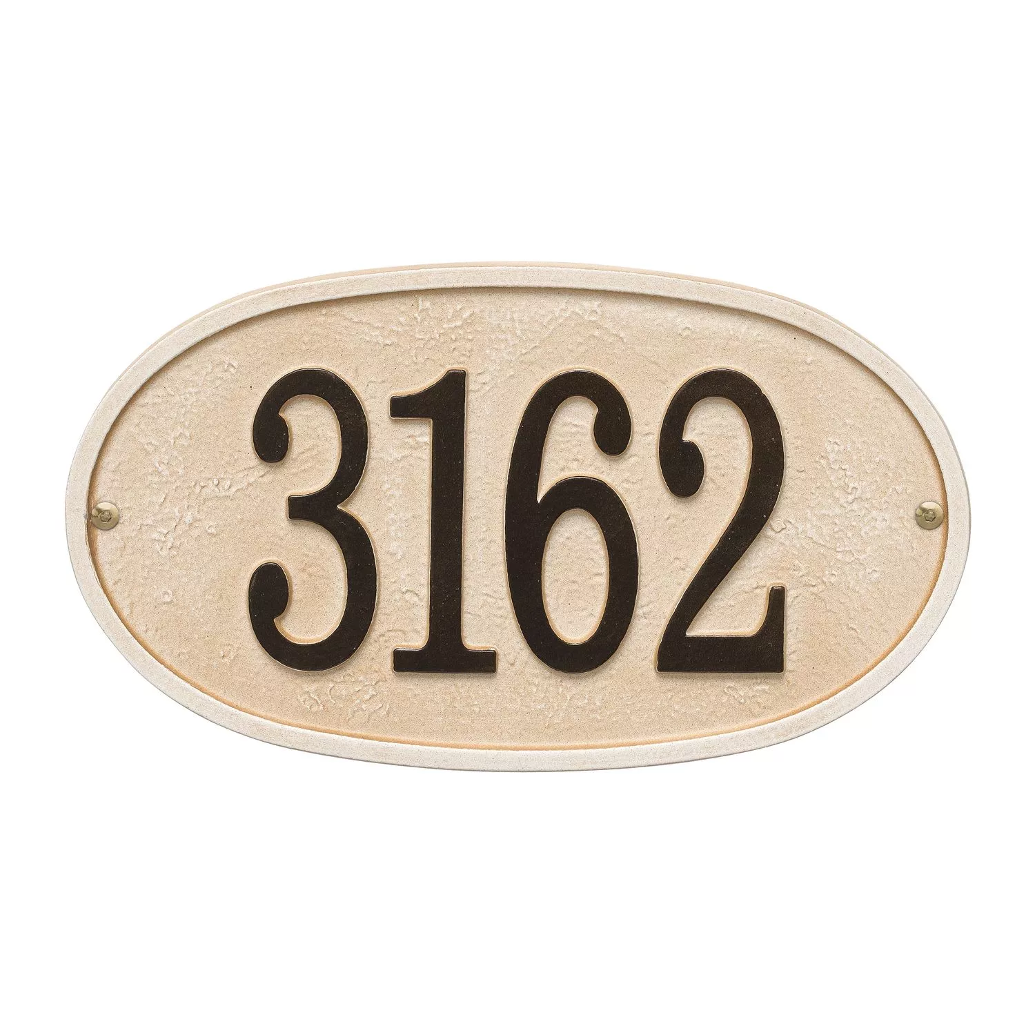 Personalized Stonework Plaque - Oval- 1 Line (Sandstone)