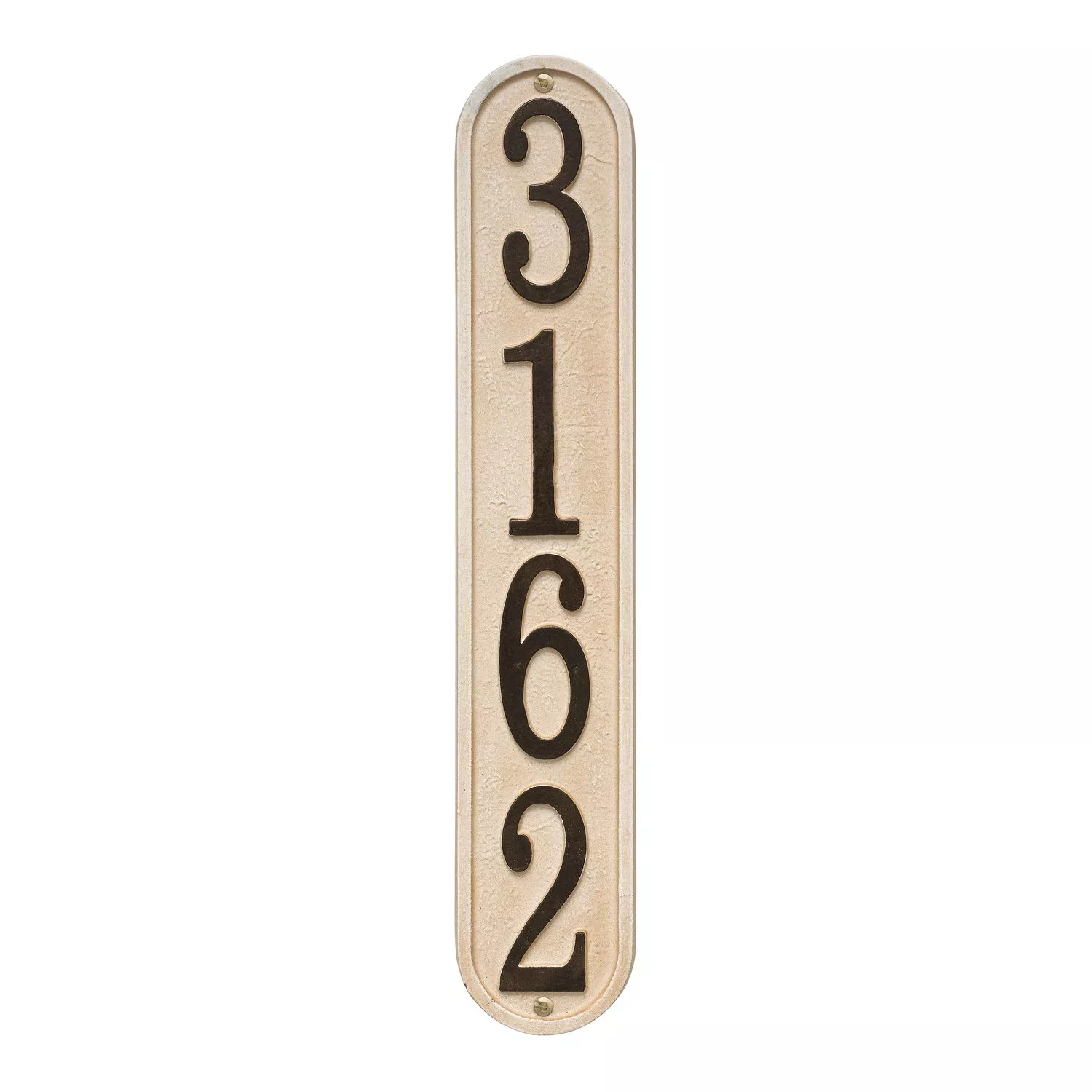 Personalized Stonework Plaque - Vertical - 1 Line (Sandstone)