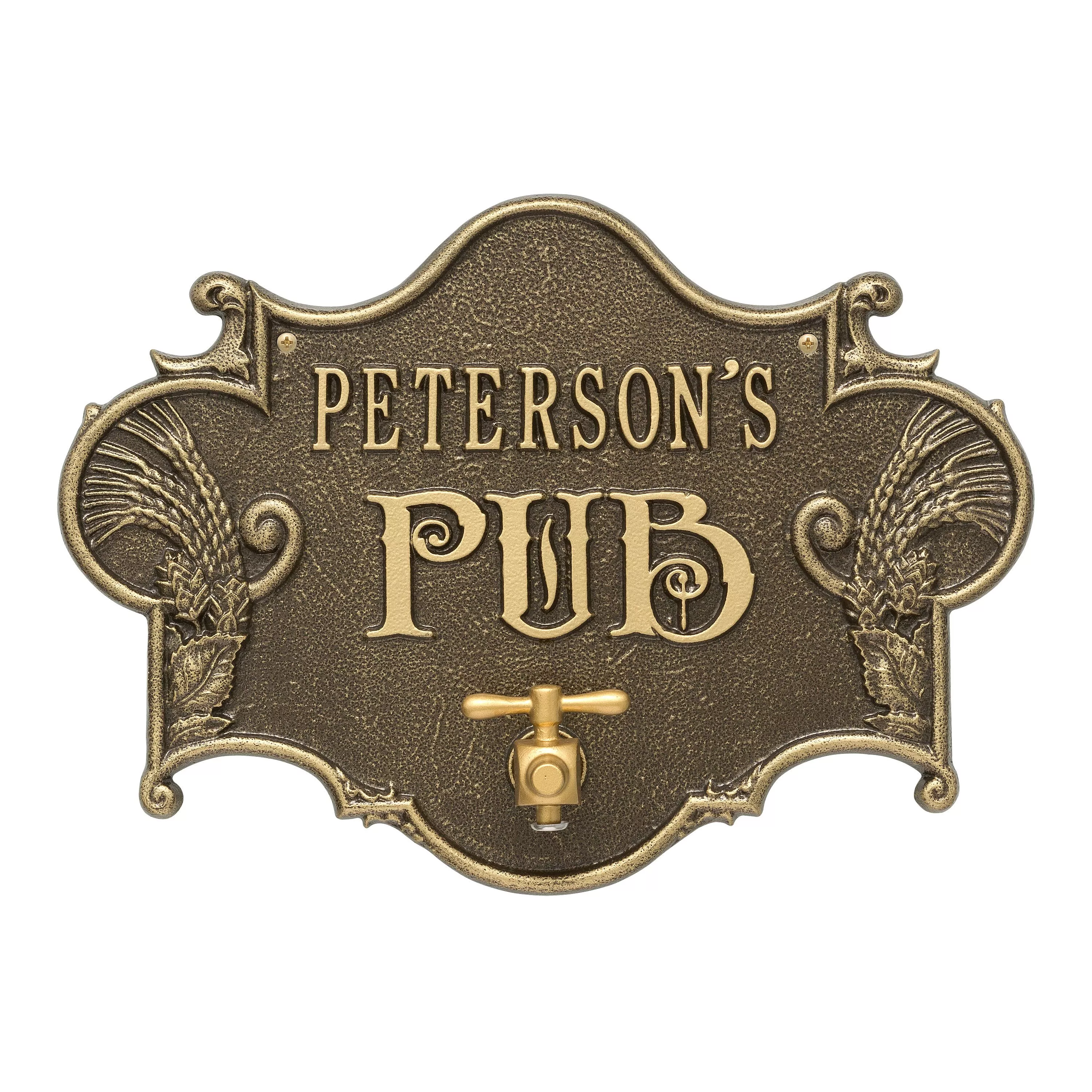Whitehall Products Hops & Barley Beer Pub Plaque