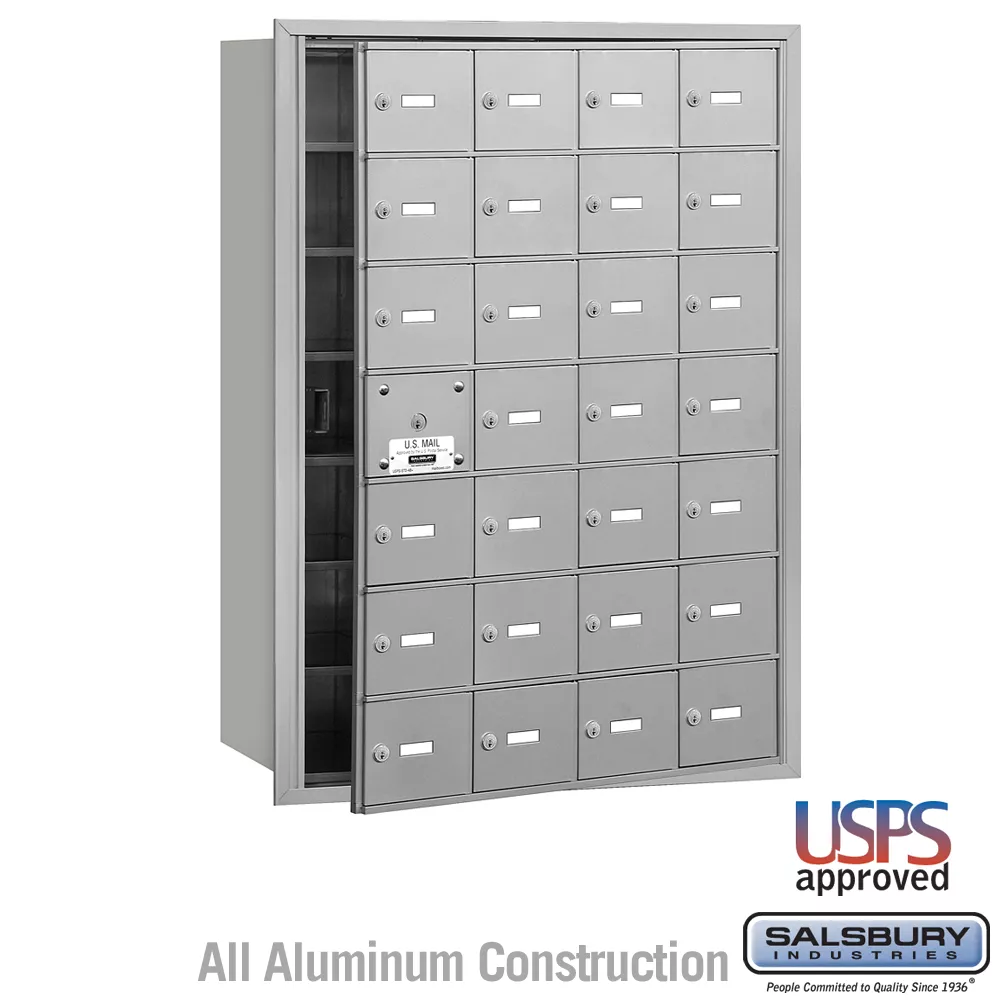 Salsbury 4B+ Horizontal Mailbox - 28 A Doors (27 usable) - Front Loading - USPS Access