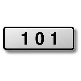 Custom Engraved Self Adhesive Placard - for 4B+ Horizontal Mailbox Door