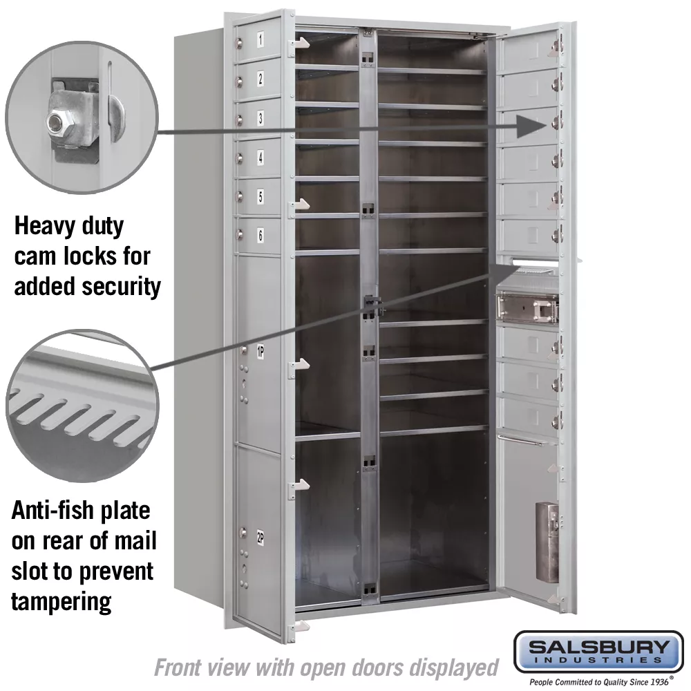 Salsbury 3716D-15AFU Maximum Height Recessed 4C Mailbox | USPS Access