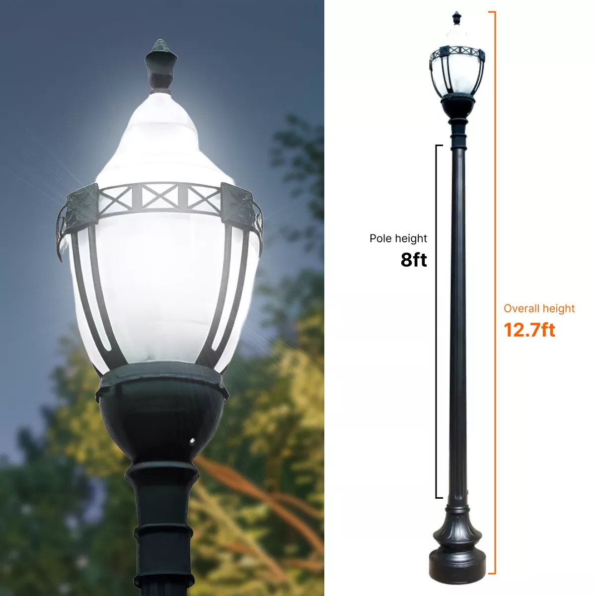 Led street light fitting outlet