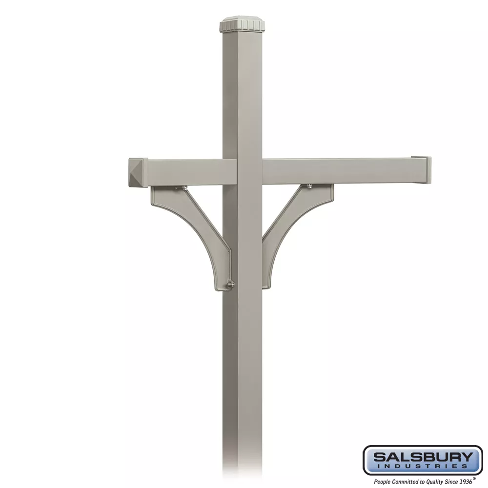 Salsbury 4373D Deluxe In-Ground Post for (3) Designer Roadside Mailboxes