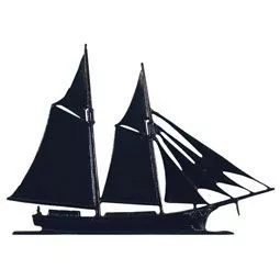 Whitehall Black Schooner Mailbox Ornament
