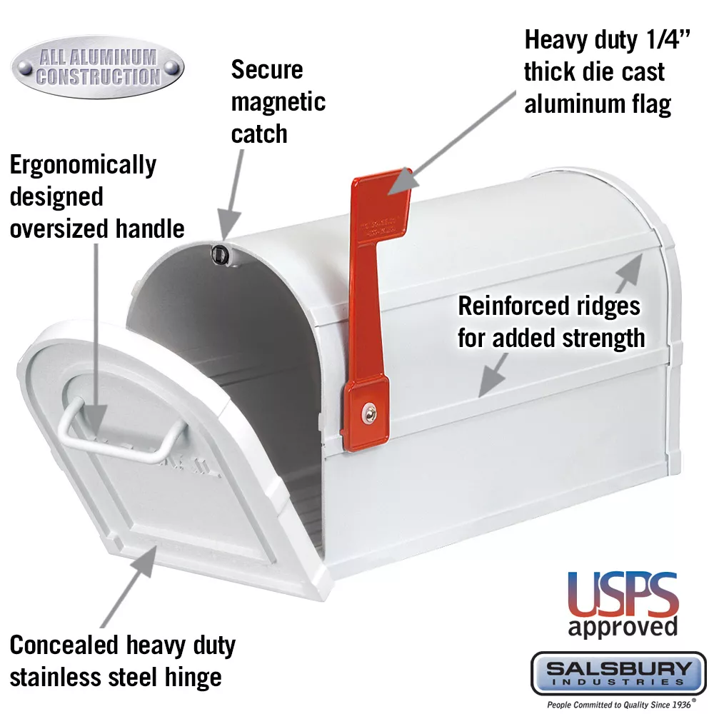 Salsbury 4850BLK Heavy Duty Rural Mailbox - Black Salsbury 4850BLK Heavy Duty Rural Mailbox - Black