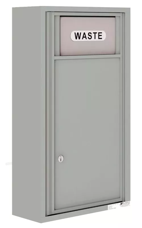 Florence 4C Mailbox Small Trash/Recycling Bin - Front Loading - 9 Doors High - Surface Mounted - Private Access