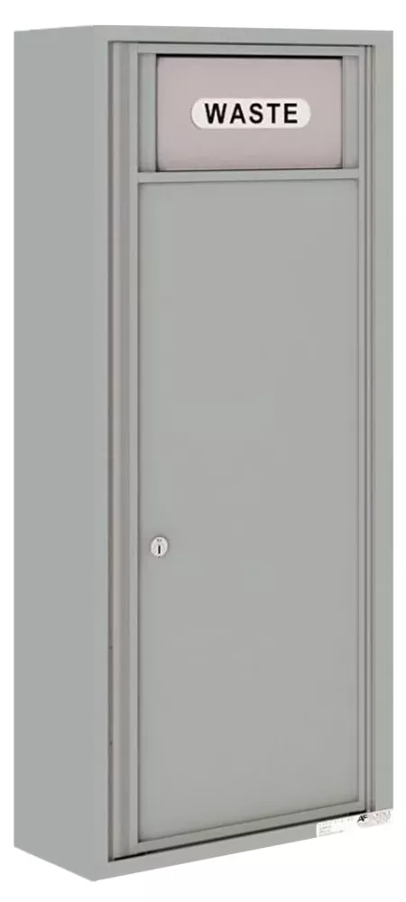 Florence 4C Mailbox Trash/Recycling Bin - Front Loading - 11 Doors High - Surface Mounted - Private Access