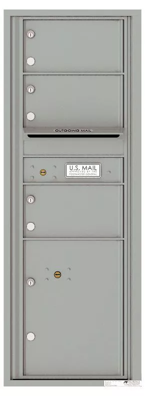 Florence 4C Horizontal Mailbox - 3 Doors, 1 Parcel Locker - 13 Doors High USPS Access